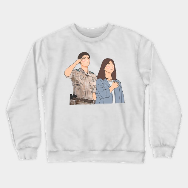 Descendants of The Sun Crewneck Sweatshirt by ArtByAzizah